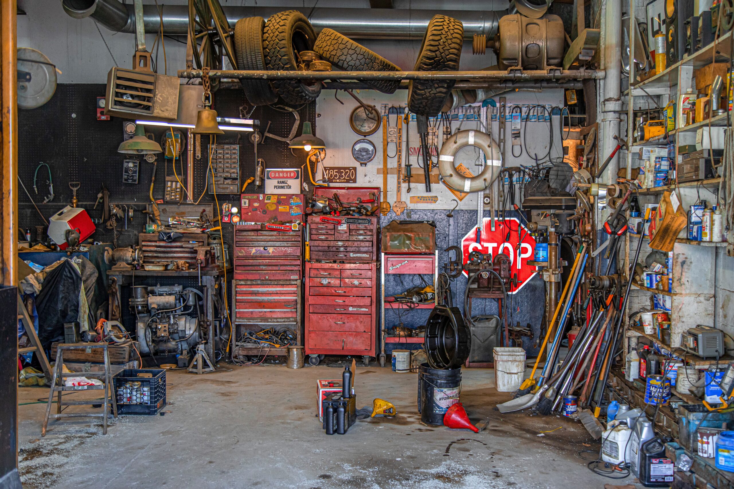 junk removal in cluttered garage